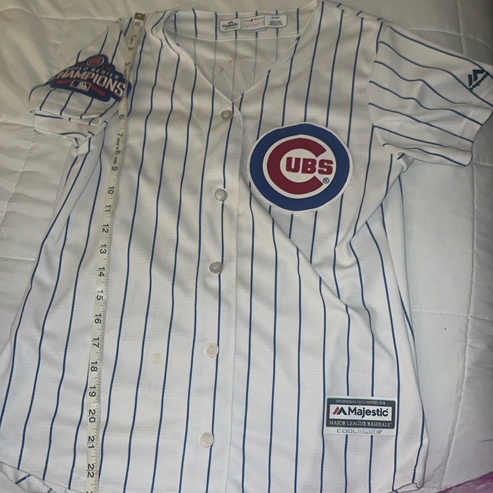 CUBS MAJESTIC JERSEY SMALL RIZZO WITH 2016 WSC PATCH